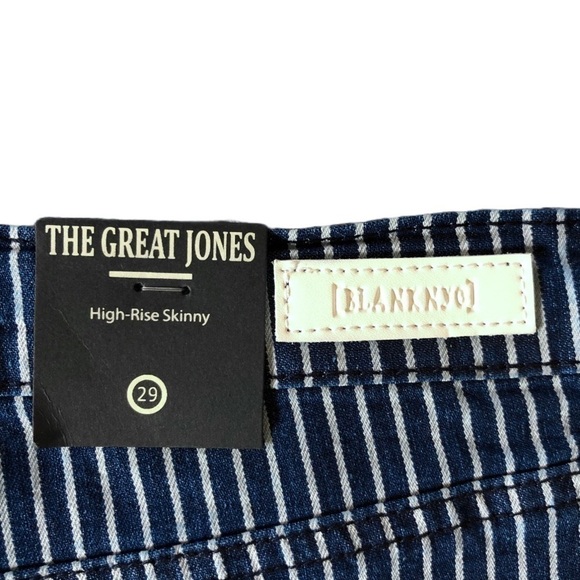 NWT Blank NYC Great Jones High Rise Striped Crop Jeans Size 29 - Picture 7 of 10